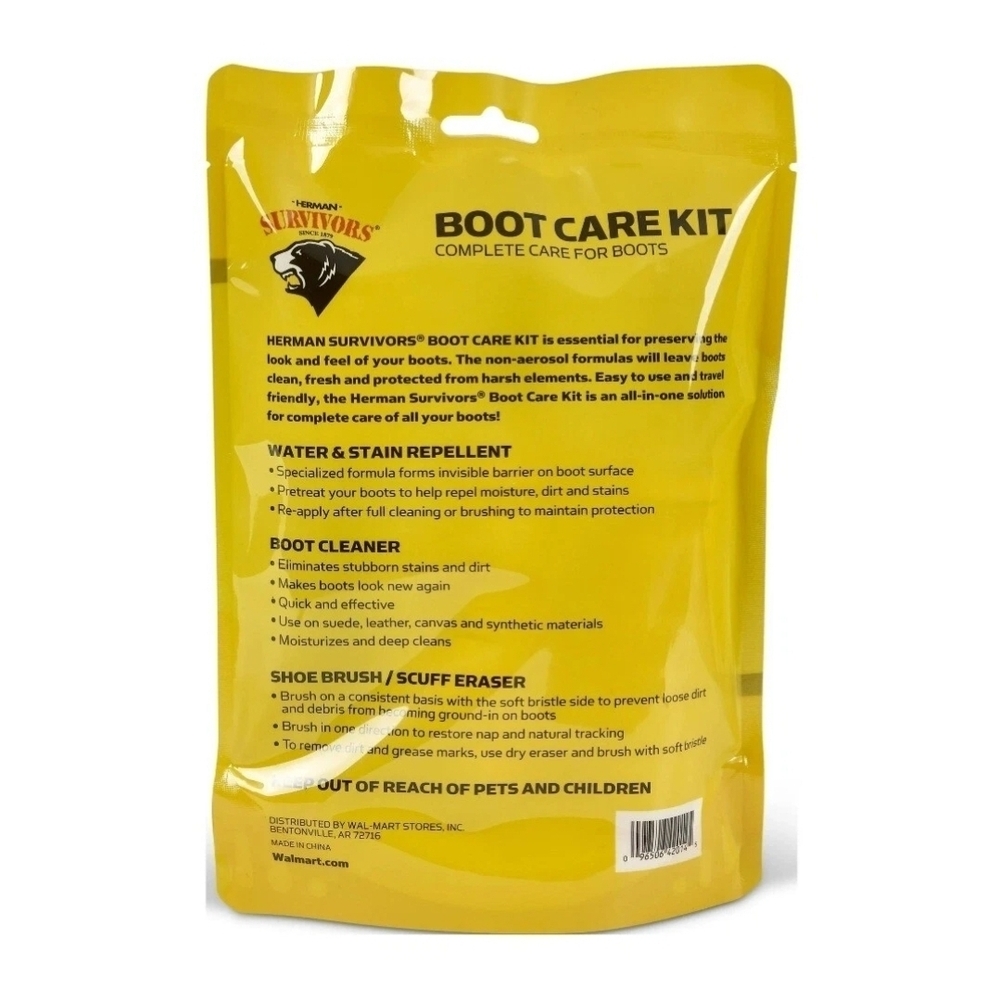 Survivor's Boot Care Kit - Yellow Water & Stain Repellent + Cleaner - Picture 2 of 3